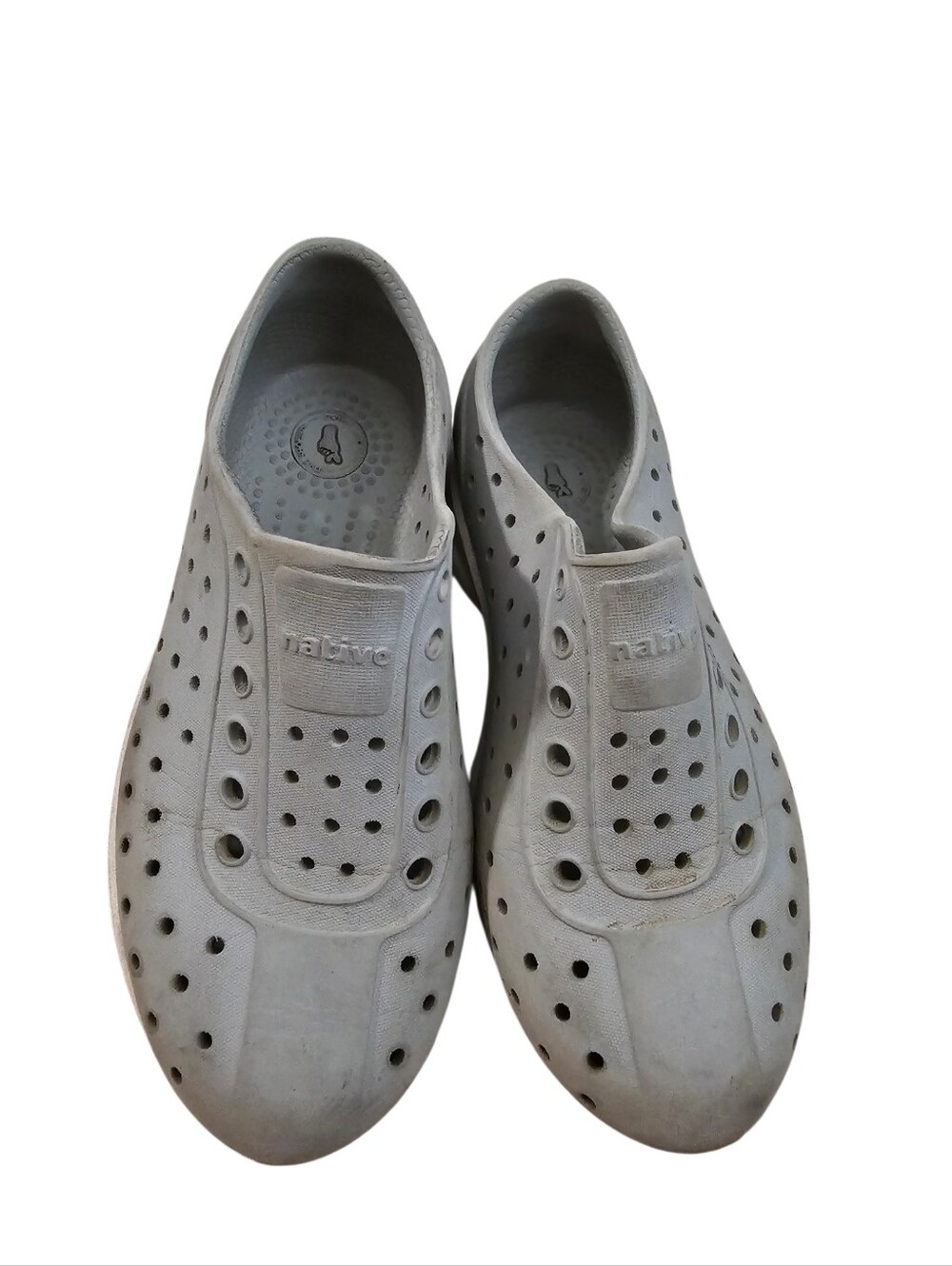 Native Slip-On EVA Water Shoes — Light Gray